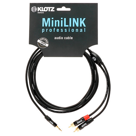 Câble Y Mini-Jack TRS / 2x RCA mâles MiniLink Pro 3m Klotz