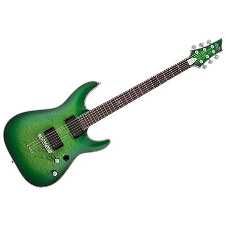 Schecter C-1 Platinum - Satin Green Burst