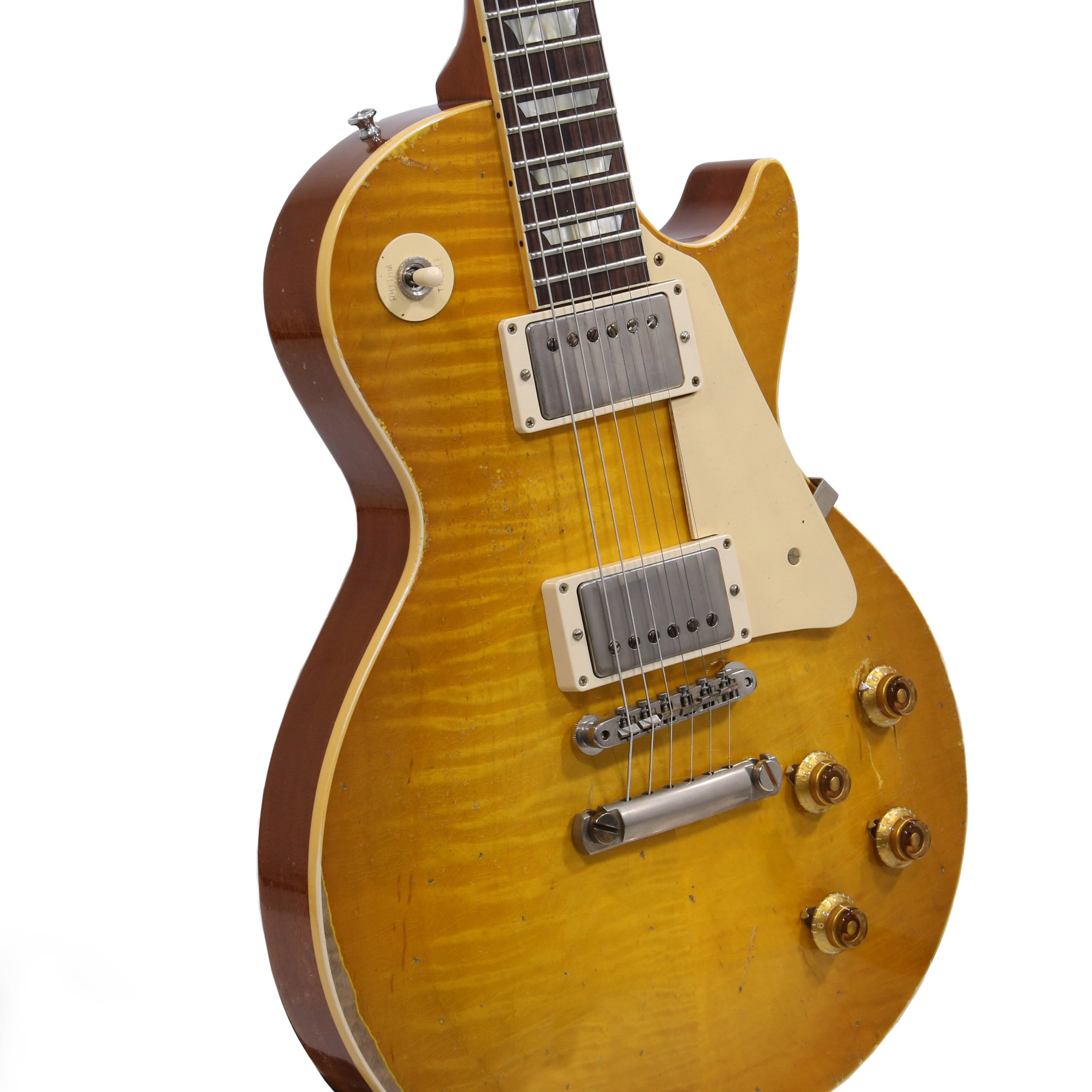 Gibson 1959 Les Paul Standard Lemon Burst Ultra Heavy Aged Guitare Forme Lp 7283