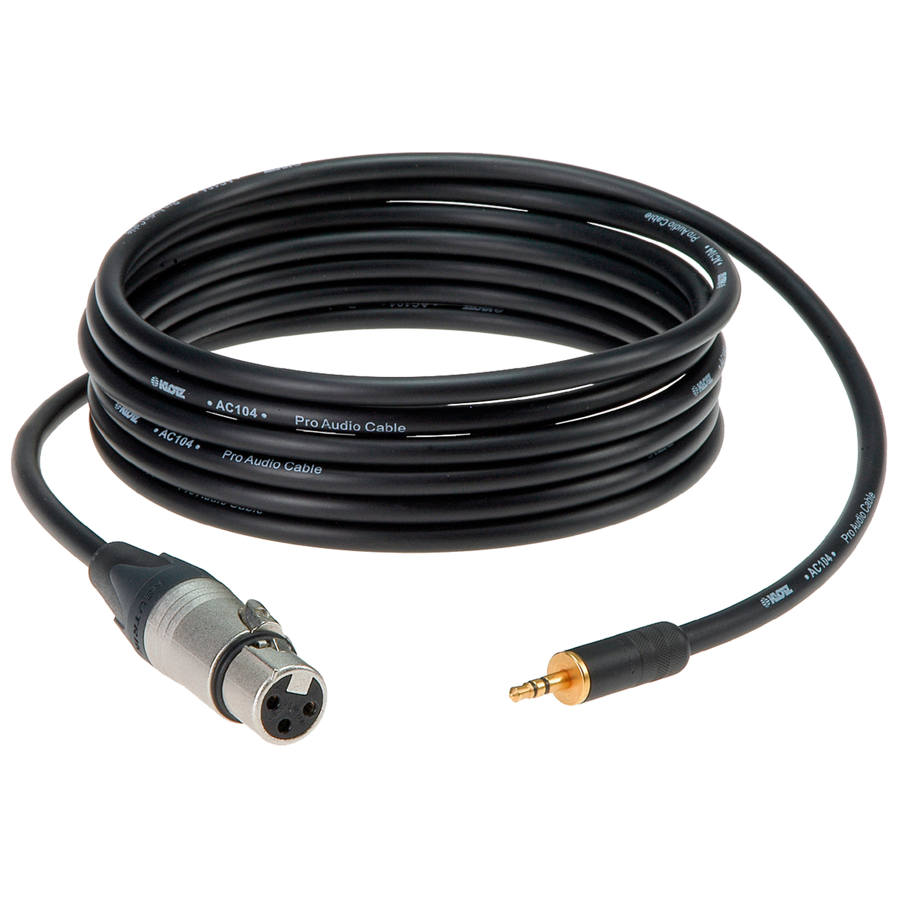 Câble XLR femelle / miniJack mâle TRS gold, 90cm Câble Micro Klotz