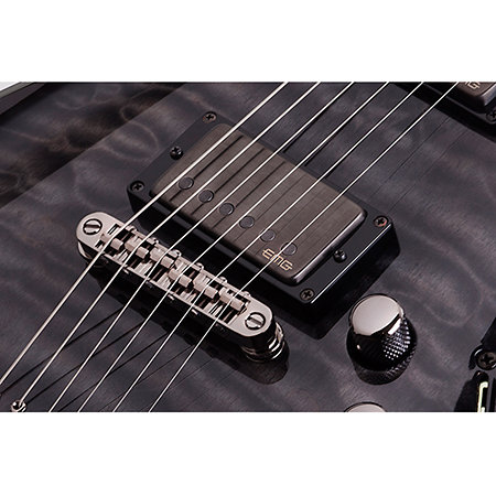 Hellraiser C-1 Hybrid - Trans Black Burst Schecter