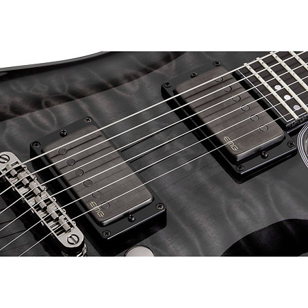 Hellraiser C-1 Hybrid - Trans Black Burst Schecter