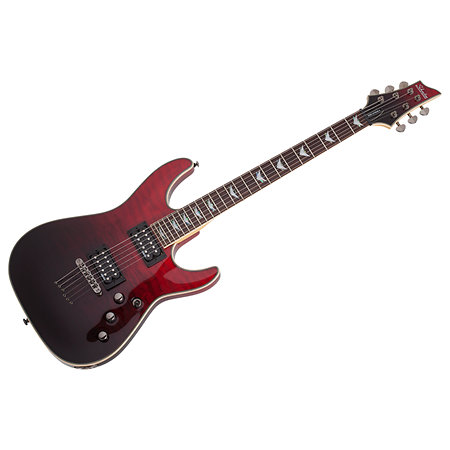 Schecter Omen Extreme-6, Blood Burst - Black Red Fade