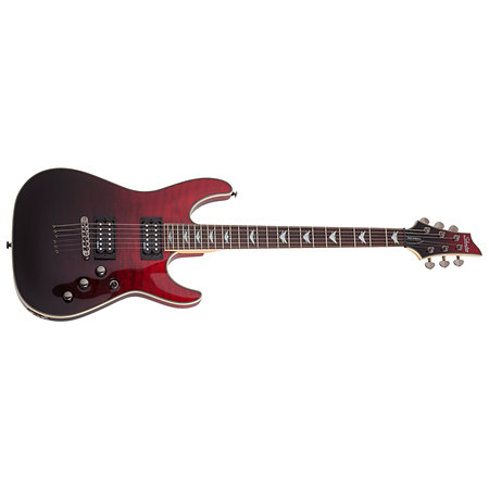 Schecter Omen Extreme-6, Blood Burst - Black Red Fade