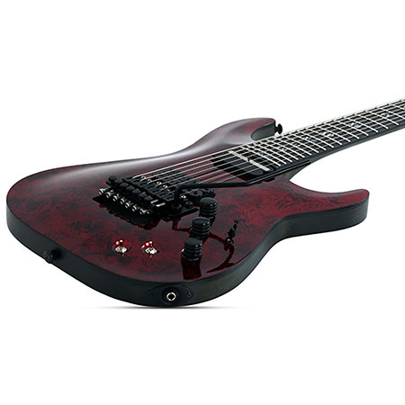 Apocalypse C-7 Floyd Rose, micro Sustainiac - Red Reign Schecter