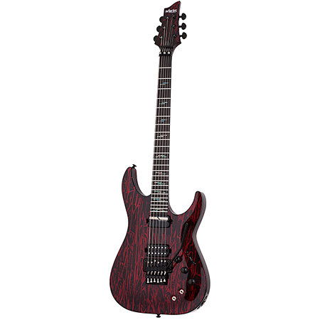C-1 Silver Mountain Floyd Rose, micro Sustainiac - Blood Moon Schecter