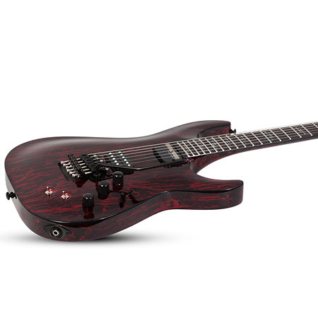C-1 Silver Mountain Floyd Rose, micro Sustainiac - Blood Moon Schecter