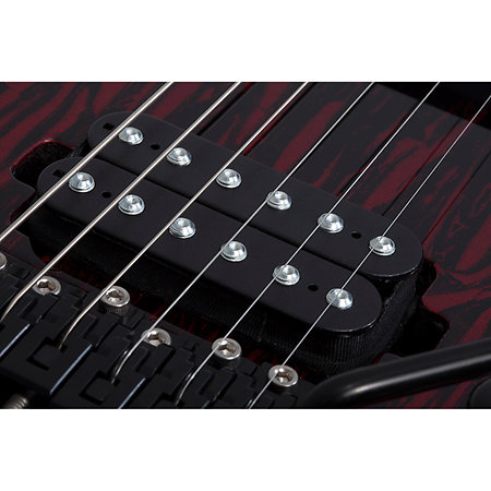 C-1 Silver Mountain Floyd Rose, micro Sustainiac - Blood Moon Schecter