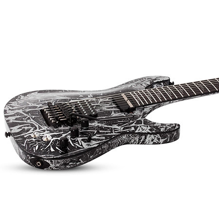 C-1 Silver Mountain Floyd Rose, micro Sustainiac - Silver Mountain Schecter