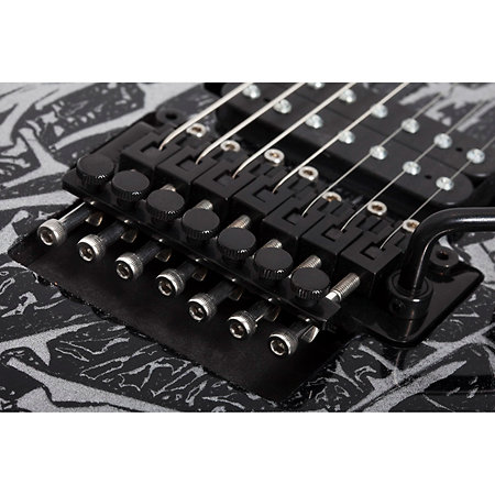 C-1 Silver Mountain Floyd Rose, micro Sustainiac - Silver Mountain Schecter