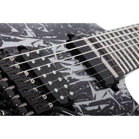 C-1 Silver Mountain Floyd Rose, micro Sustainiac - Silver Mountain Schecter