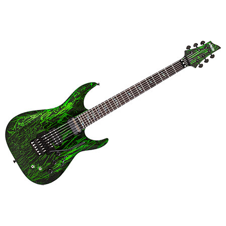 Schecter C-1 Silver Mountain Floyd Rose, micro Sustainiac - Toxic Venom