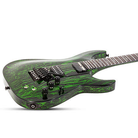 C-1 Silver Mountain Floyd Rose, micro Sustainiac - Toxic Venom Schecter