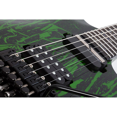 C-1 Silver Mountain Floyd Rose, micro Sustainiac - Toxic Venom Schecter