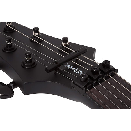 Damien 6 Floyd Rose - Satin Black gaucher Schecter