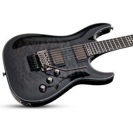 Hellraiser C-1 Hybrid Floyd - Trans Black Burst Schecter