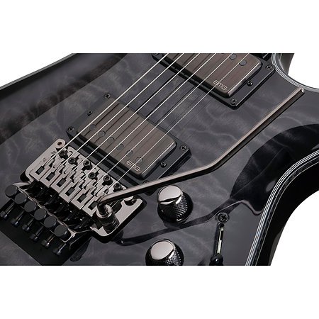 Hellraiser C-1 Hybrid Floyd - Trans Black Burst Schecter