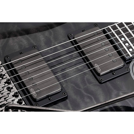 Hellraiser C-1 Hybrid Floyd - Trans Black Burst Schecter
