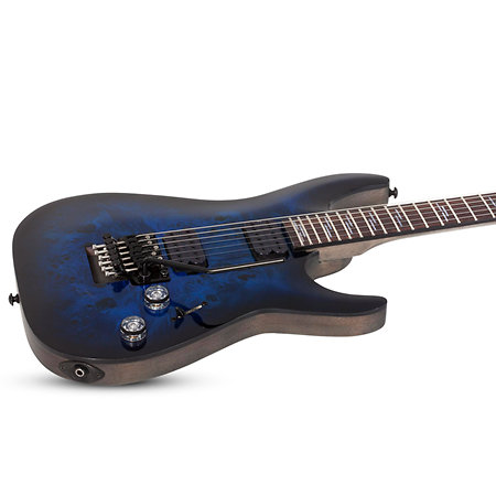 Omen Elite 6 Floyd Rose - See Thru Blue Burst Schecter