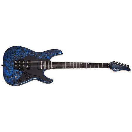 Sun Valley Super Shredder FR-S, Floyd Rose, micro Sustainiac - Blue Reign Schecter