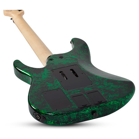 Sun Valley Super Shredder FR-S, Floyd Rose, micro Sustainiac - Green Reign Schecter