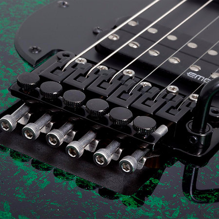 Sun Valley Super Shredder FR-S, Floyd Rose, micro Sustainiac - Green Reign Schecter