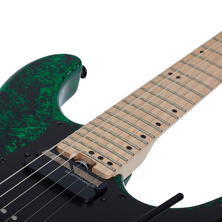 Sun Valley Super Shredder FR-S, Floyd Rose, micro Sustainiac - Green Reign Schecter