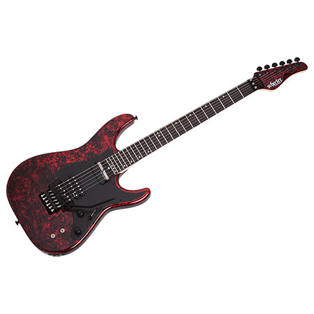 Sun Valley Super Shredder FR-S, Floyd Rose, micro Sustainiac - Red Reign Schecter