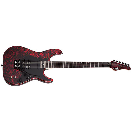 Sun Valley Super Shredder FR-S, Floyd Rose, micro Sustainiac - Red Reign Schecter