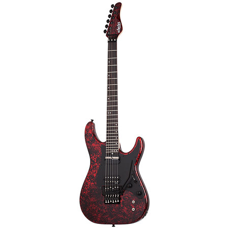 Sun Valley Super Shredder FR-S, Floyd Rose, micro Sustainiac - Red Reign Schecter