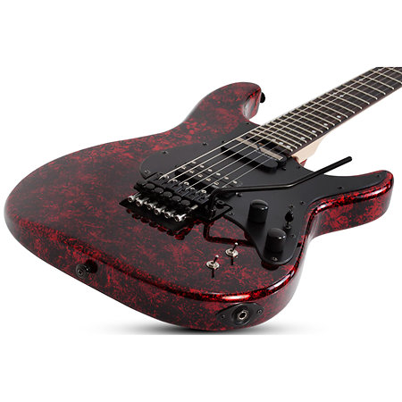 Sun Valley Super Shredder FR-S, Floyd Rose, micro Sustainiac - Red Reign Schecter