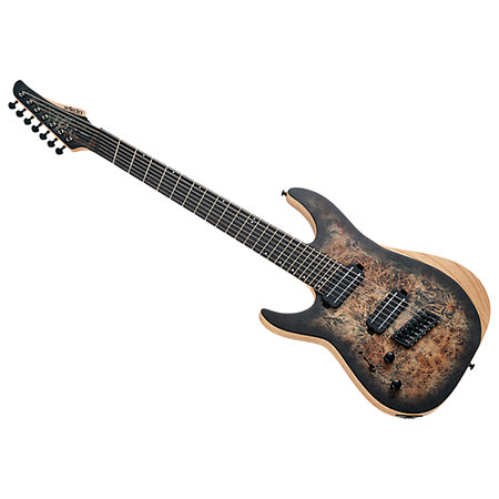 Schecter Reaper 7 multi scale, gaucher - Charcoal Burst