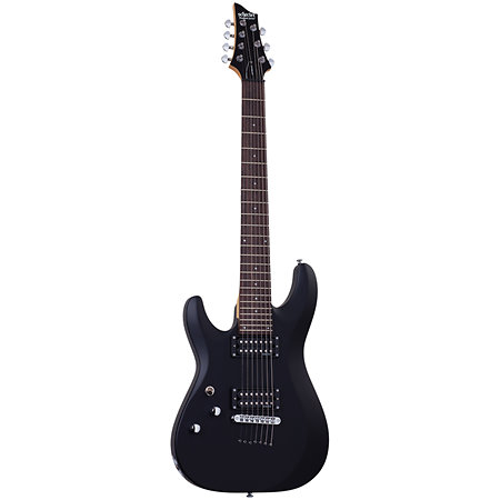 C-7 Deluxe, gaucher - Satin Black Schecter