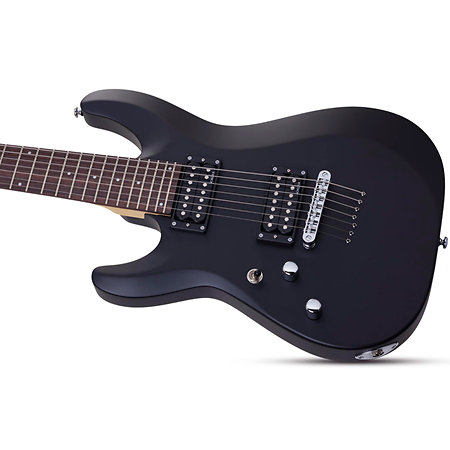 C-7 Deluxe, gaucher - Satin Black Schecter