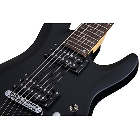 C-7 Deluxe, gaucher - Satin Black Schecter