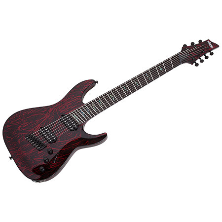 Schecter C-7 Multi-Scale Silver Mountain - Blood Moon