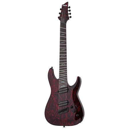 C-7 Multi-Scale Silver Mountain - Blood Moon Schecter