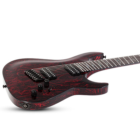 C-7 Multi-Scale Silver Mountain - Blood Moon Schecter