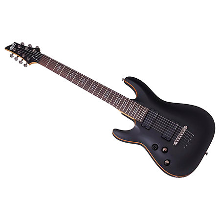 Demon 7, gaucher - Satin Black Schecter