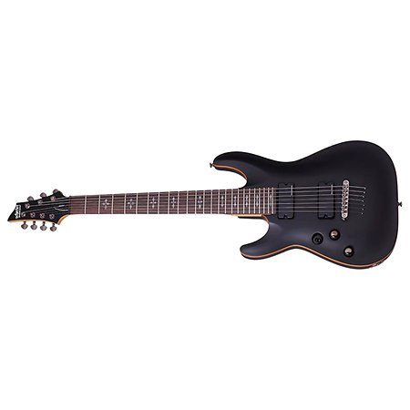 Demon 7, gaucher - Satin Black Schecter