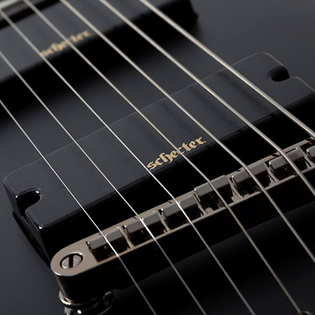 Demon 7, gaucher - Satin Black Schecter