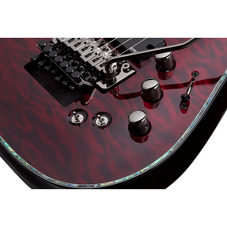 Hellraiser C-7 Floyd, Sustainiac, gaucher - Black Cherry Schecter