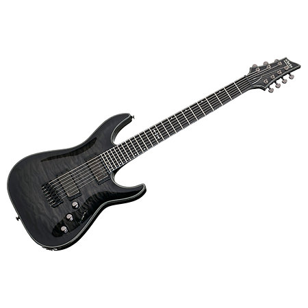 Schecter Hellraiser C-7 Hybrid - Trans Black Burst