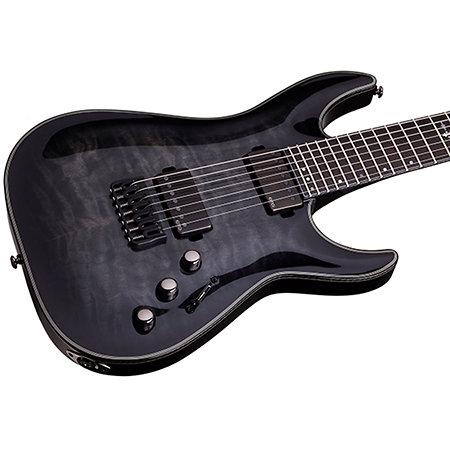 Hellraiser C-7 Hybrid - Trans Black Burst Schecter