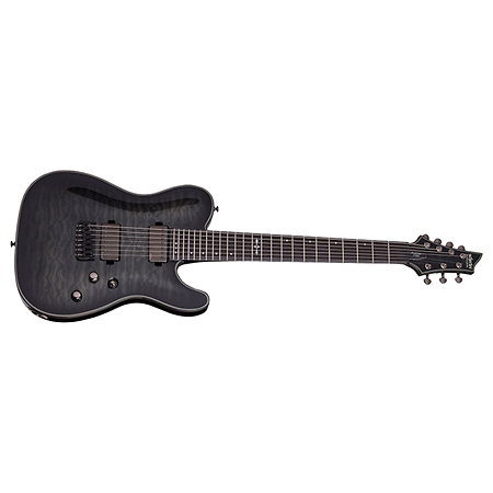 Schecter Hellraiser Hybrid PT-7 - Trans Black Burst