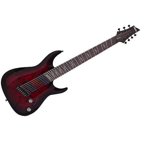 Schecter Omen Elite 7 Multi-scale - Black Cherry Burst