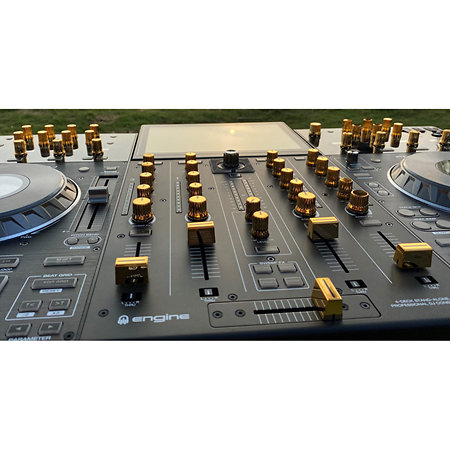 Chroma Caps Thin Encorder V2 Chrome Gold DJ TechTools