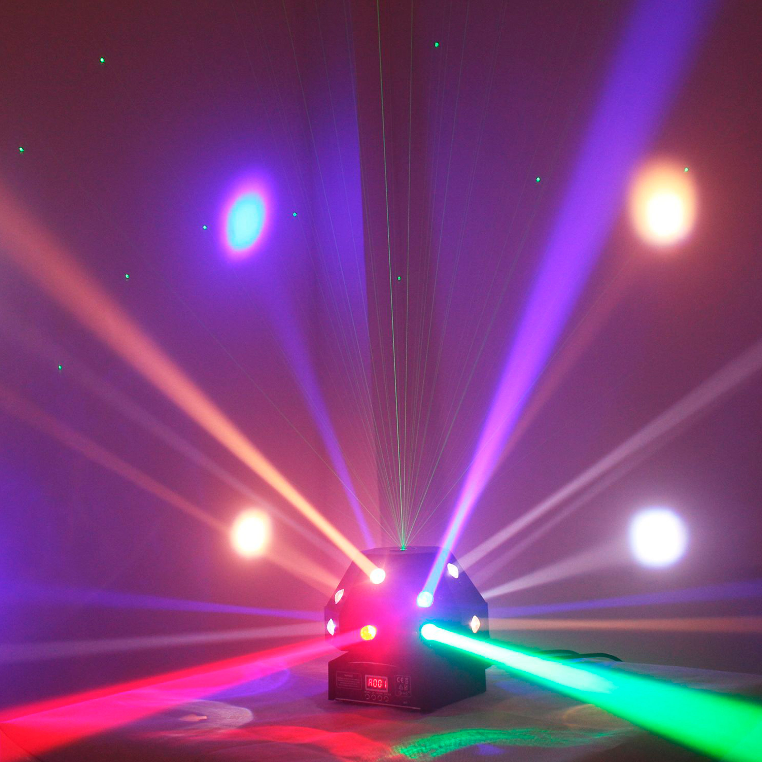 Power Lighting TURNBEAM 16x3W RGBW Effets à Led