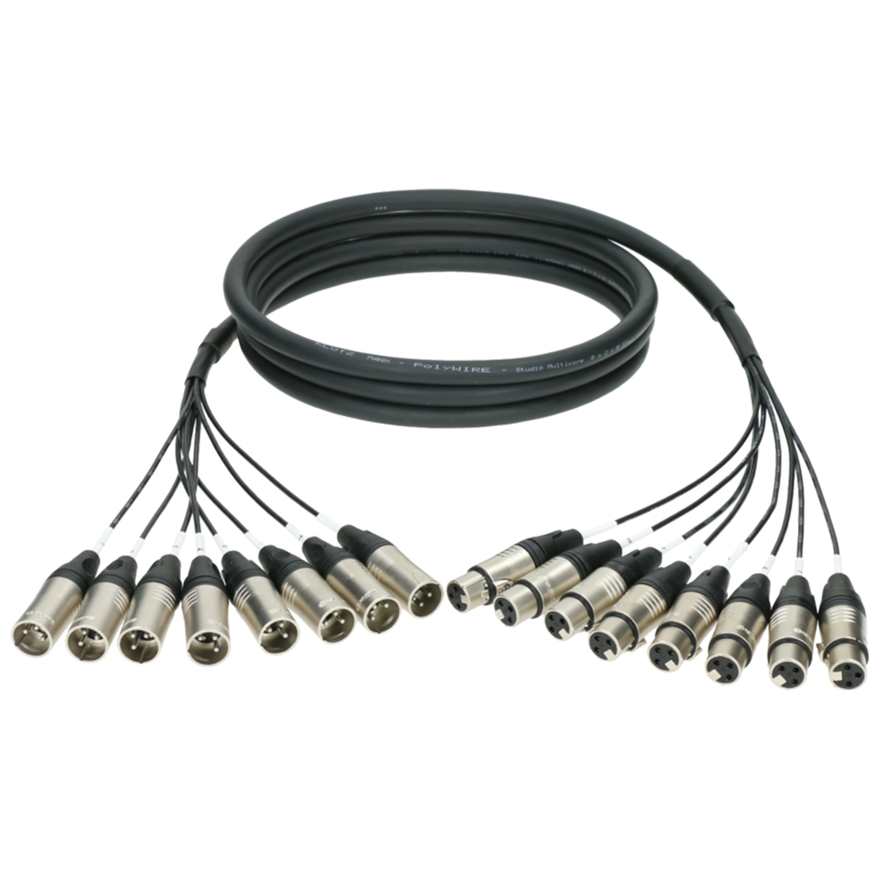 Câble multipaires loom 8 canaux analogiques 8x XLR Klotz femelle/mâle