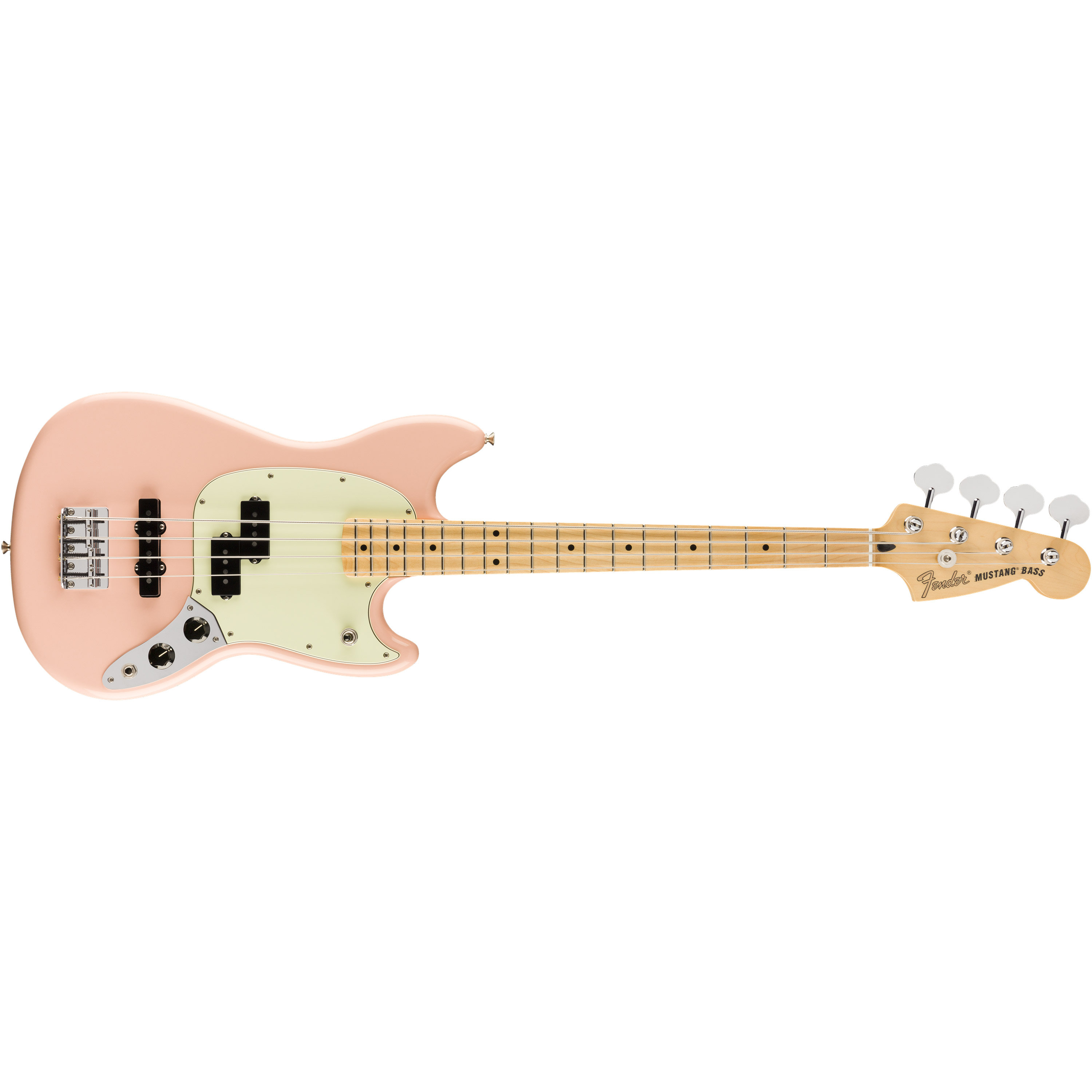 Limited Edition Player Mustang Bass Pj Mn Shell Pink Basse Electrique Fender 6560